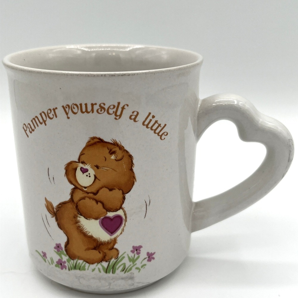 Care Bears Tenderheart Pamper Yourself A Little Coffee Tea Mug Cup Heart Handle